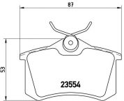 Накладки задни P85017 Brembo