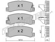 Накладки задни D288T DAFMI ОЕ-04466-48010